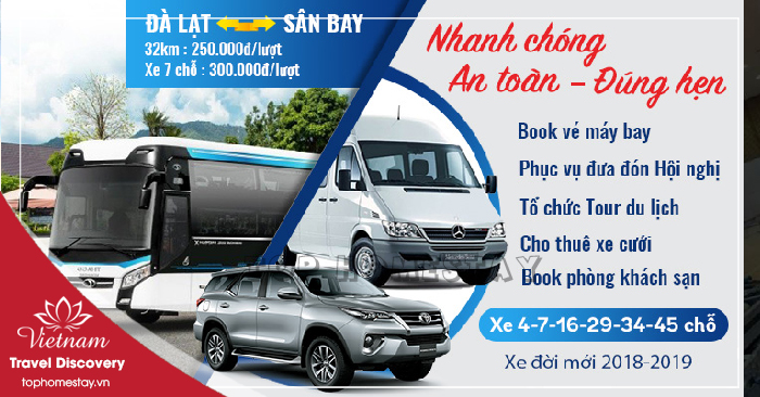 Dịch Vụ Cho Thuê Xe Du Lịch 4 - 45 Chỗ Ở Đà Lạt