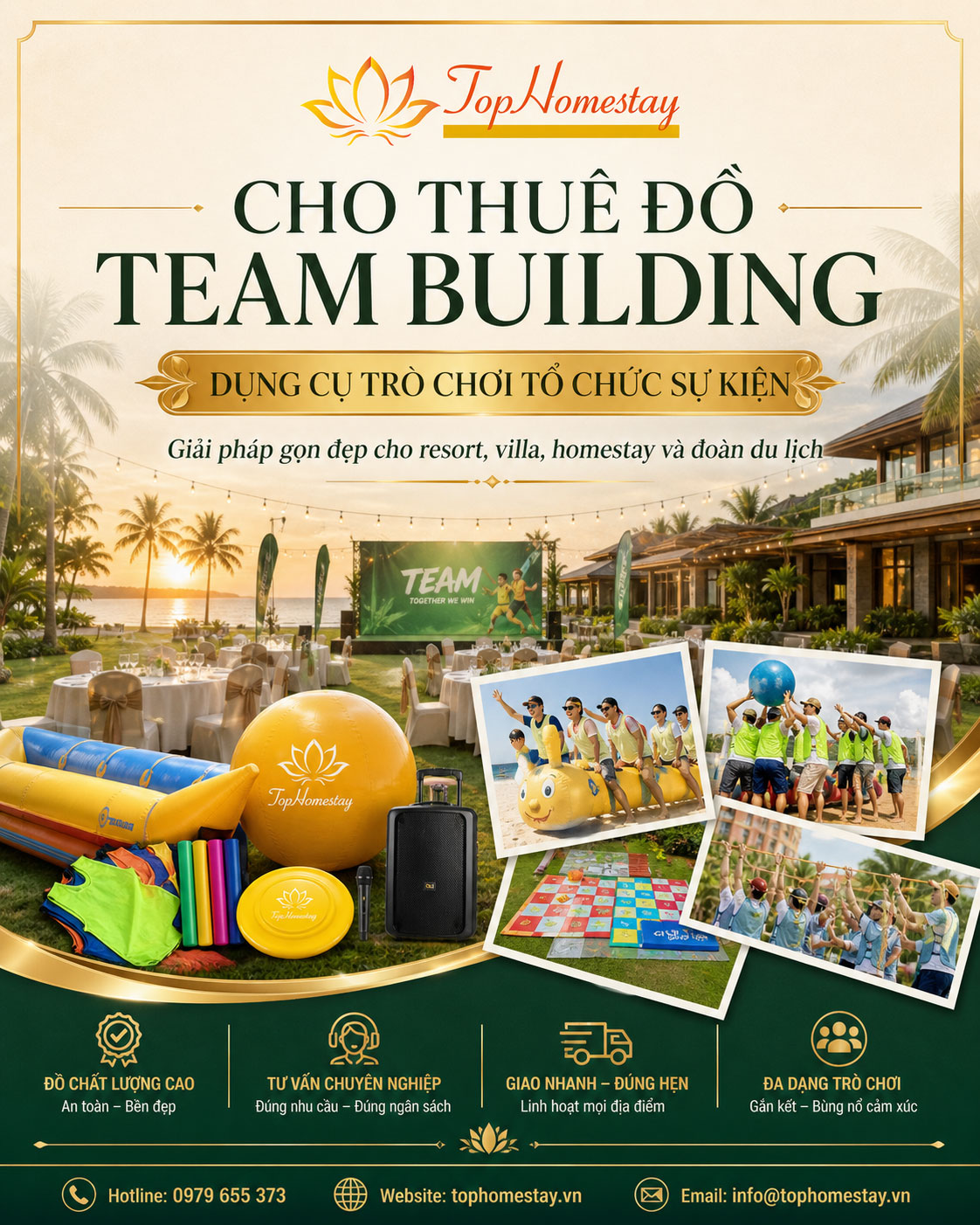 cho thuê đồ team building trọn gói