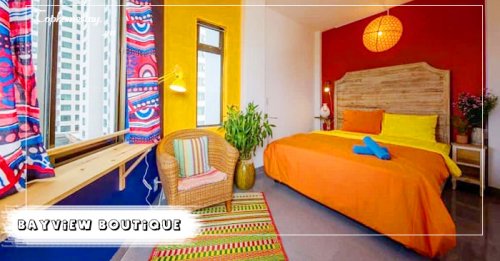 Bayview Boutique Hostel Nha Trang căn nhà bảy sắc cầu vồng rực rỡ.