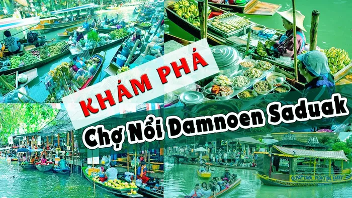 Review Chợ Nổi Damnoen Saduak Bangkok Thái Lan - ดำเนินสะดวก