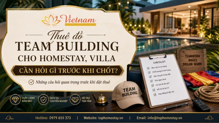 Thuê Đồ Team Building Cho Homestay, Villa: Cần Hỏi Gì Trước Khi Chốt?